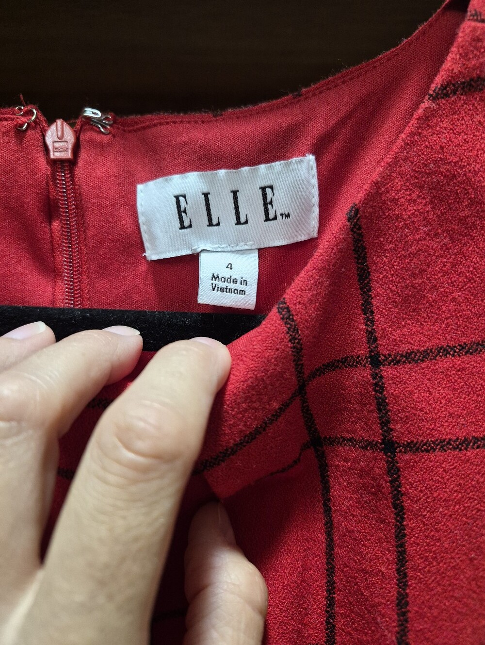 Elle Red & Black Dress - Picture 4 of 12